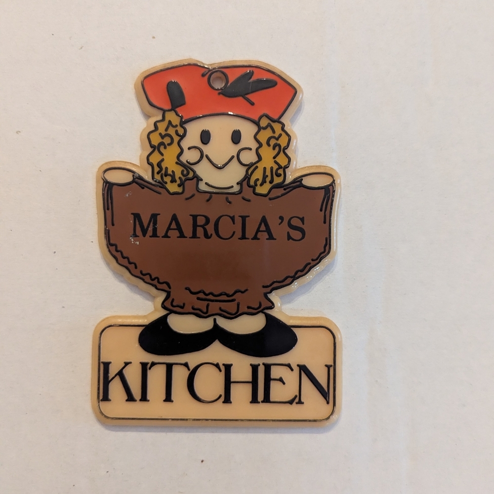 Vintage Marcia's Kitchen Magnet 1984 Bromac Refrigerator Magnet Blonde Chef